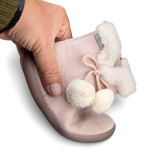 BOTAS BAREFOOT POMPONES WATERPROOF ANTE ROSA