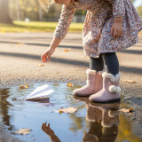 BOTAS BAREFOOT POMPONES WATERPROOF ANTE ROSA