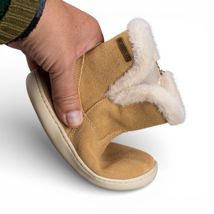 BOTAS BAREFOOT DE PELO IMPERMEABLES ANTE CAMEL