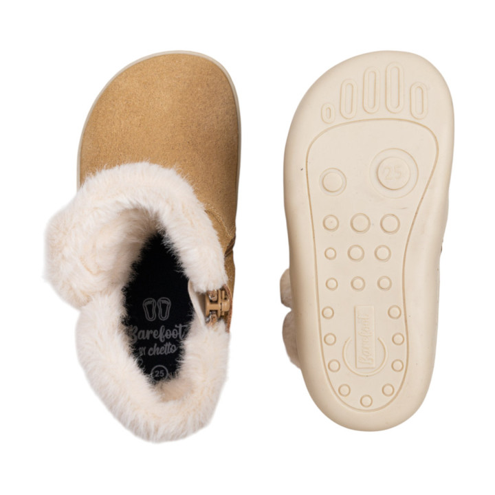 BOTAS BAREFOOT DE PELO IMPERMEABLES ANTE CAMEL