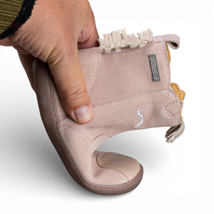 BOTAS BAREFOOT PONI IMPERMEABLES ANTE ROSA