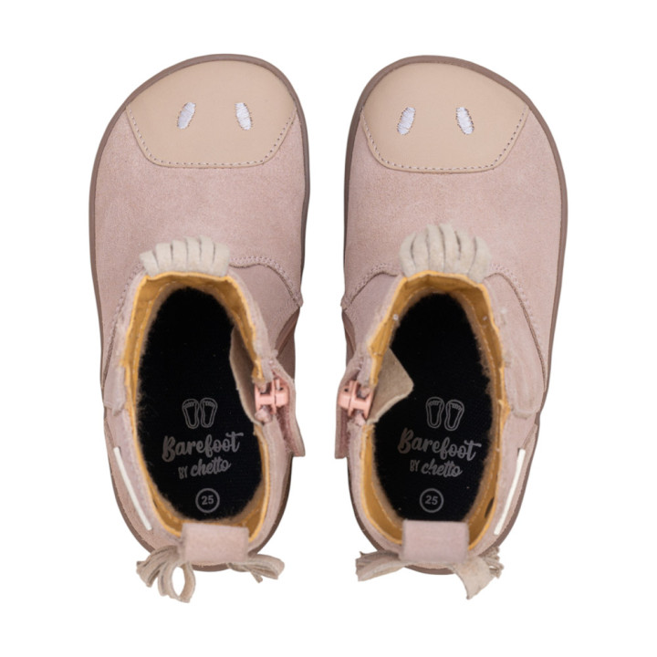 BOTAS BAREFOOT PONI IMPERMEABLES ANTE ROSA