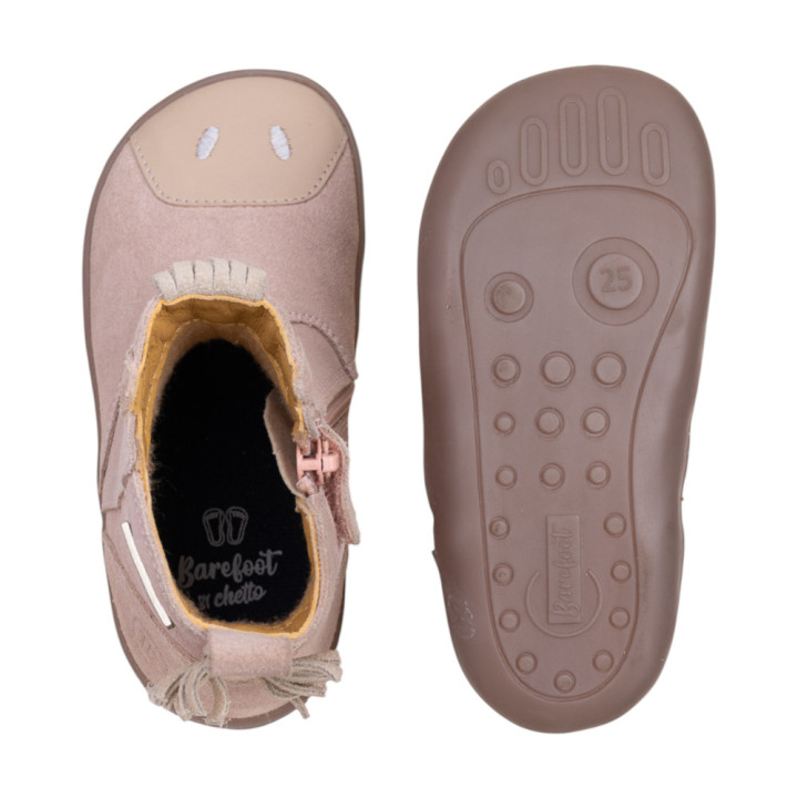 BOTAS BAREFOOT PONI IMPERMEABLES ANTE ROSA