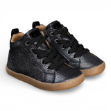 ZAPATILLAS ALTAS BAREFOOT GLITTER ANTE NEGRO