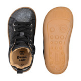 ZAPATILLAS ALTAS BAREFOOT GLITTER ANTE NEGRO