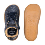 ZAPATILLAS ALTAS BAREFOOT GLITTER ANTE AZUL