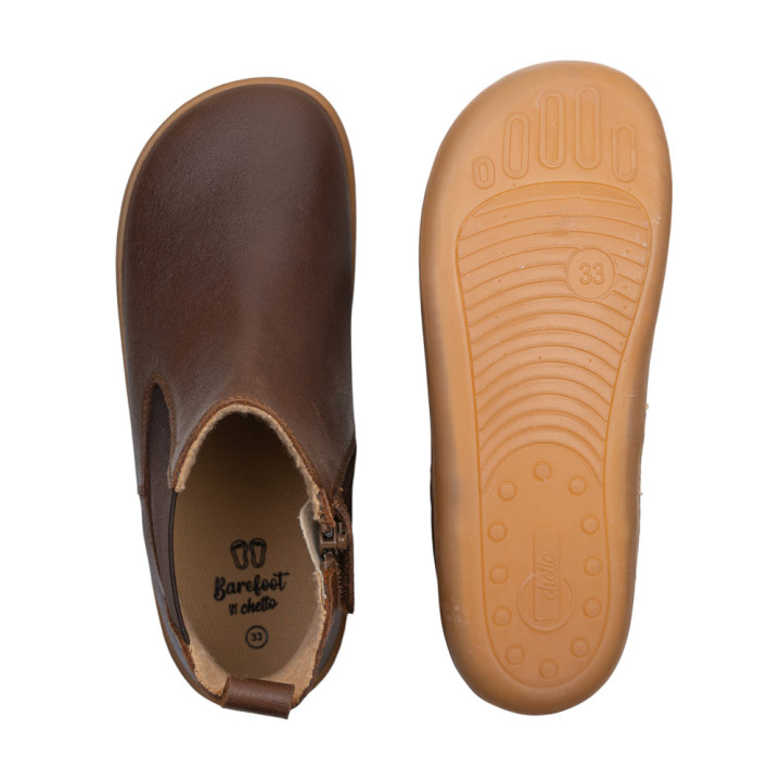 BOTINES CHELSEA BAREFOOT PIEL MARRÓN