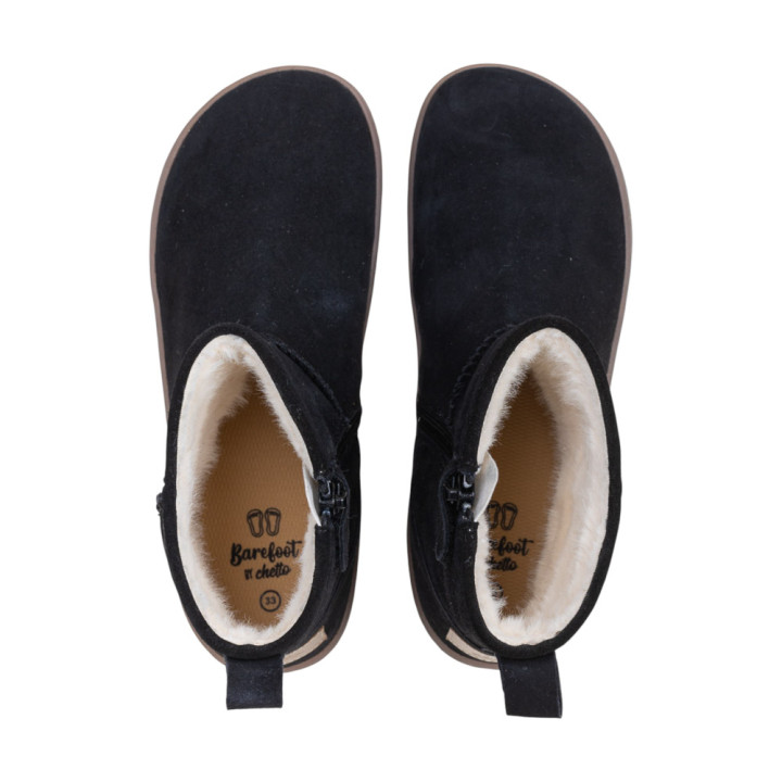 BOTINES BAREFOOT DE INVIERNO ANTE NEGRO