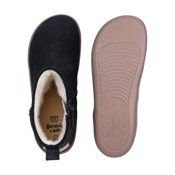 BOTINES BAREFOOT DE INVIERNO ANTE NEGRO