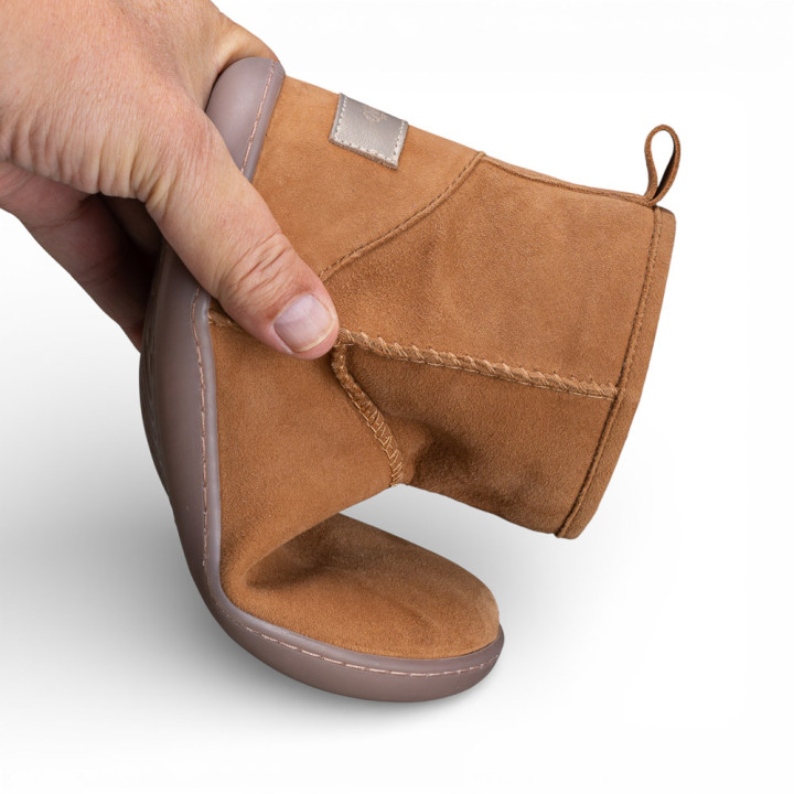 BOTINES BAREFOOT DE INVIERNO ANTE CAMEL