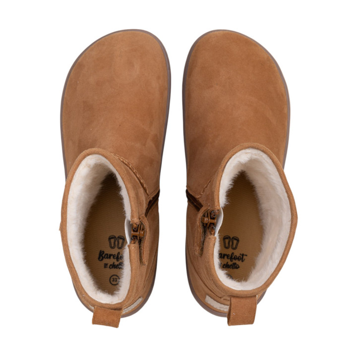 BOTINES BAREFOOT DE INVIERNO ANTE CAMEL