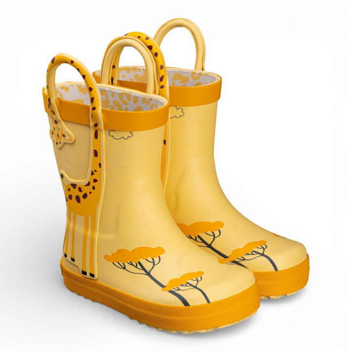 BOTAS DE AGUA BAREFOOT JIRAFA AMARILLO