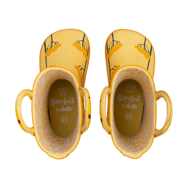 BOTAS DE AGUA BAREFOOT JIRAFA AMARILLO