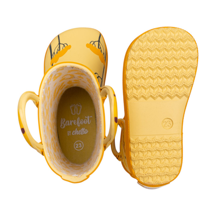 BOTAS DE AGUA BAREFOOT JIRAFA AMARILLO