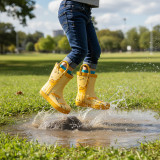 BOTAS DE AGUA BAREFOOT JIRAFA AMARILLO