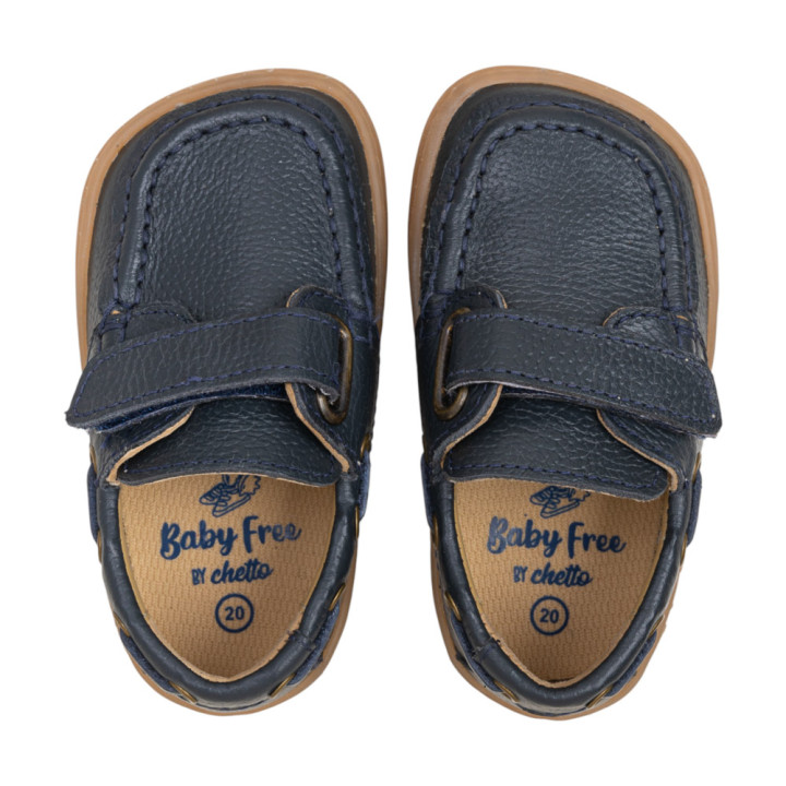ZAPATOS NÁUTICOS BAREFOOT PIEL AZUL