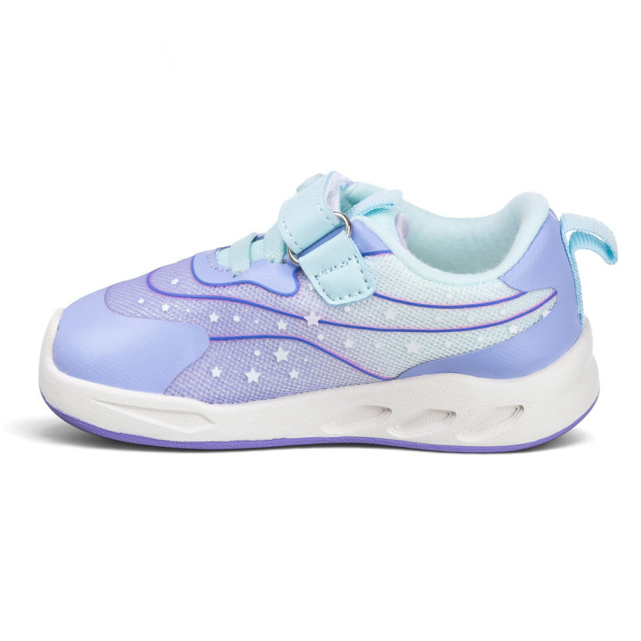 SNEAKERS BAREFOOT ESTRELLAS LUCES LED MORADO