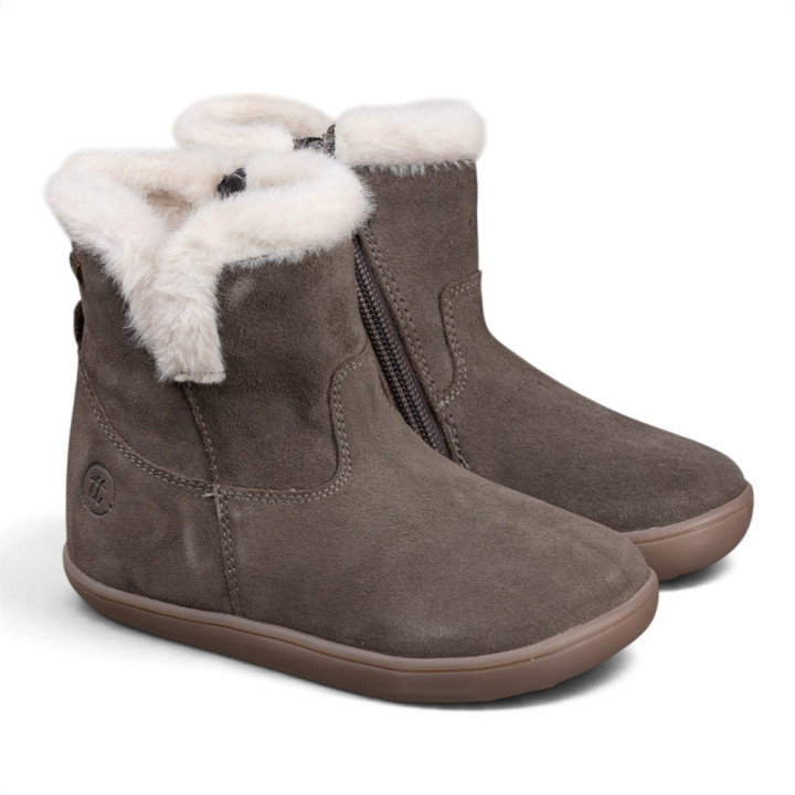 BOTAS BAREFOOT DE PELO IMPERMEABLES ANTE GRIS