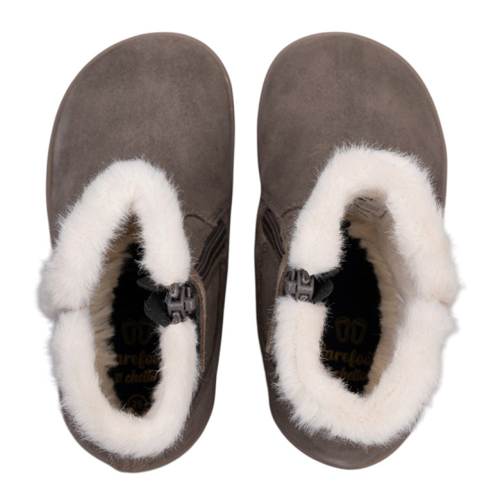 BOTAS BAREFOOT DE PELO IMPERMEABLES ANTE GRIS