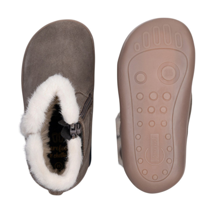 BOTAS BAREFOOT DE PELO IMPERMEABLES ANTE GRIS