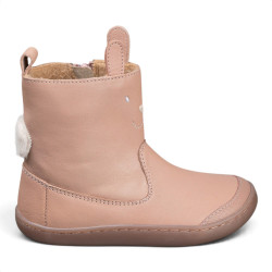 BOTAS BAREFOOT CONEJO OREJITAS PIEL ROSA