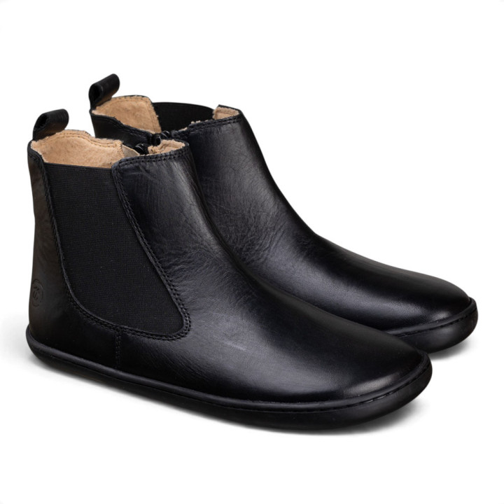 BOTINES CHELSEA BAREFOOT PIEL NEGRO