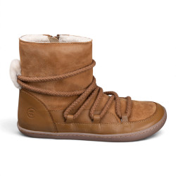 BOTAS BAREFOOT APRESQUÍ CON CORDONES ANTE CAMEL