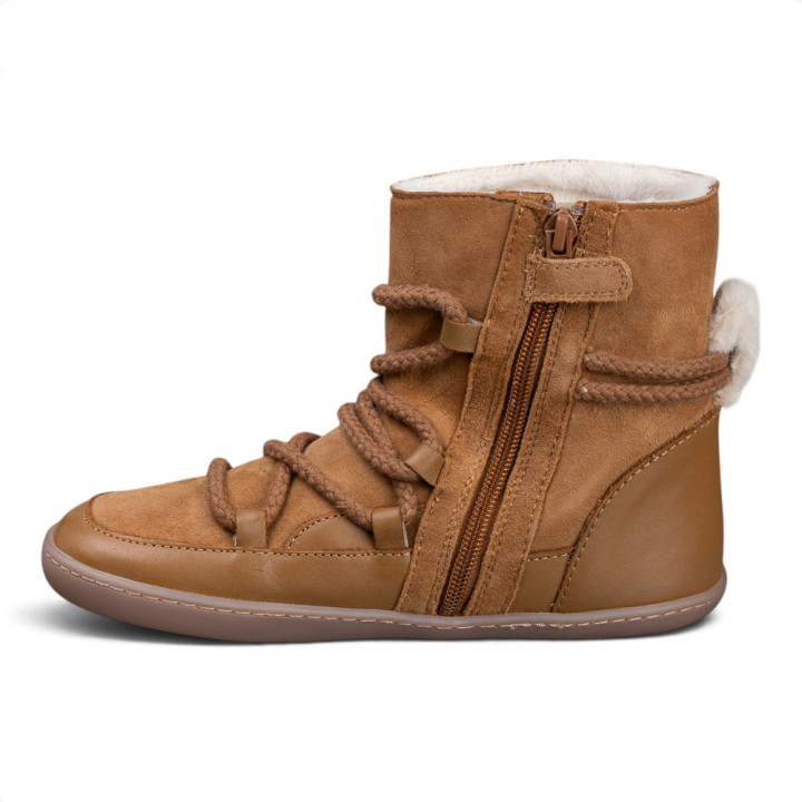 BOTAS BAREFOOT APRESQUÍ CON CORDONES ANTE CAMEL