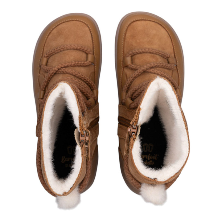BOTAS BAREFOOT APRESQUÍ CON CORDONES ANTE CAMEL