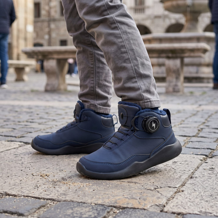 DEPORTIVAS TIPO BOTA BAREFOOT CIERRE DIAL AZUL