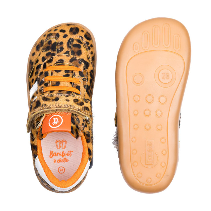 ZAPATILLA BAREFOOT DE PIEL CON DOS BANDAS – DISEÑO FLEXIBLE Y DEPORTIVO