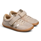 ZAPATILLA BAREFOOT DOS BANDAS PIEL CHETTO BEIGE BRILLO