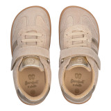ZAPATILLA BAREFOOT DOS BANDAS PIEL CHETTO BEIGE BRILLO